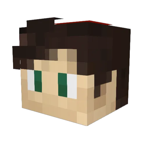 TeaMaster9000 Minecraft avatar head, 3D render