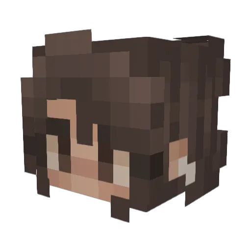 TeaOW Minecraft avatar head, 3D render