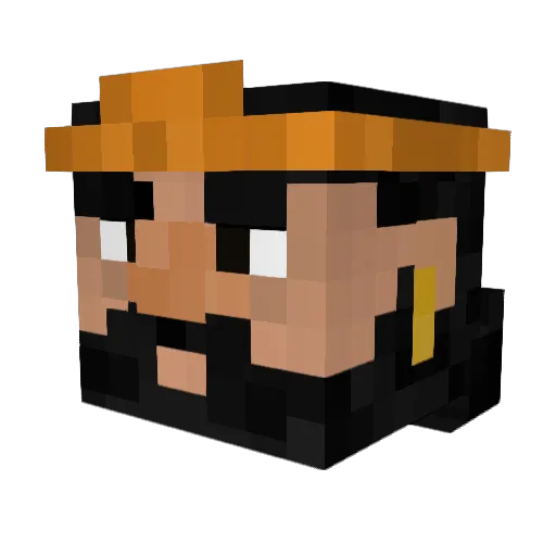 TeaPee Minecraft avatar head, 3D render