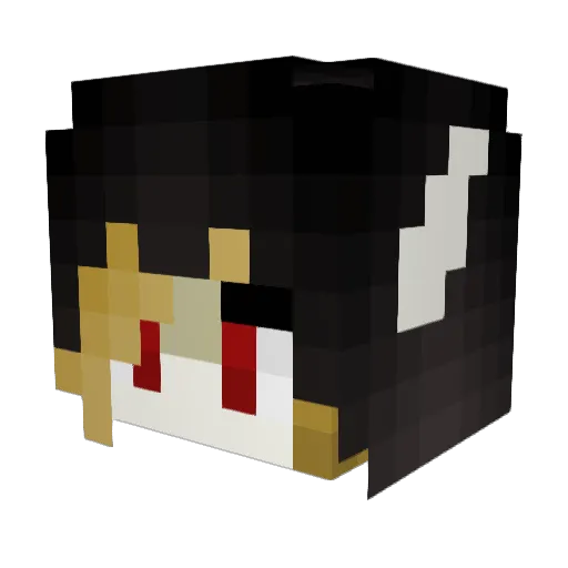 TeaRain Minecraft avatar head, 3D render