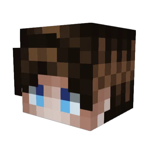 TeaRichard Minecraft avatar head, 3D render
