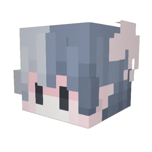 TeaTaste Minecraft avatar head, 3D render