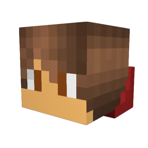Tea_Low Minecraft avatar head, 3D render
