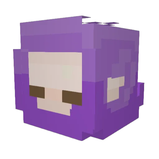Tea_Miss Minecraft avatar head, 3D render