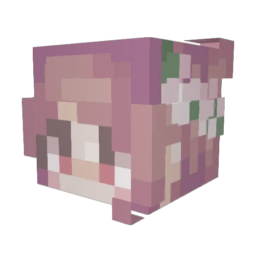 Tea_Veez Minecraft avatar head, 3D render