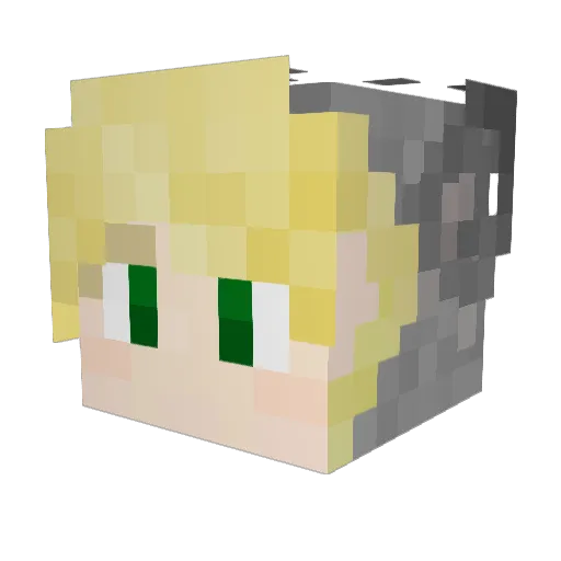 Tea_m0 Minecraft avatar head, 3D render