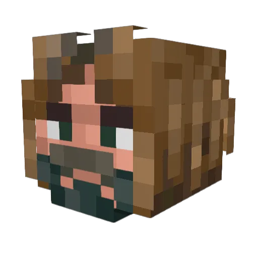 Teabo0 Minecraft avatar head, 3D render