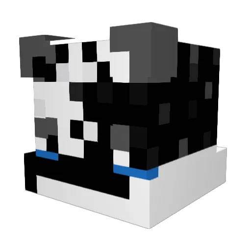 TeachAManToFish Minecraft avatar head, 3D render