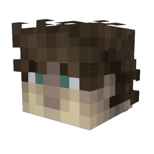 TeachBee Minecraft avatar head, 3D render