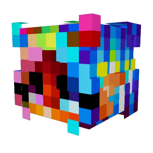 TeachFaith Minecraft avatar head, 3D render