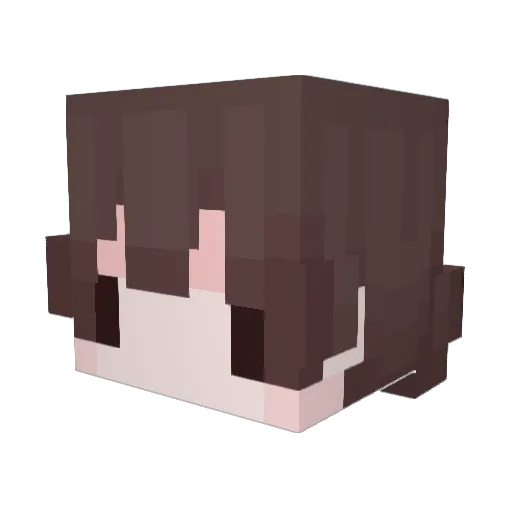 TeacherKay Minecraft avatar head, 3D render