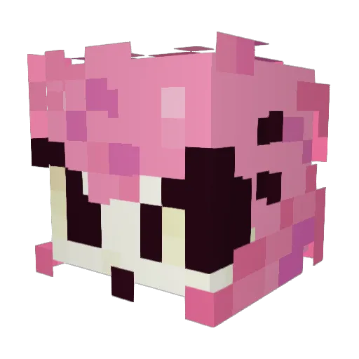 Teaddypop Minecraft avatar head, 3D render