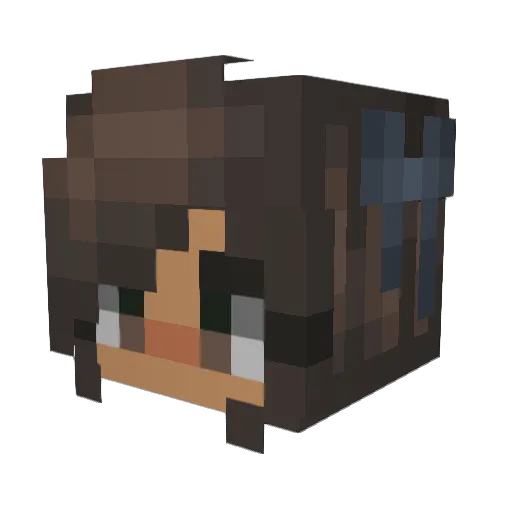 TeaganGaming Minecraft avatar head, 3D render