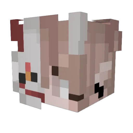 TeaisHigh Minecraft avatar head, 3D render