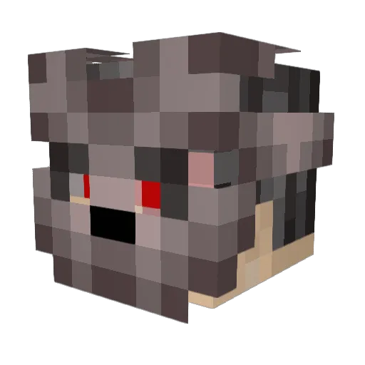 Teakichi Minecraft avatar head, 3D render