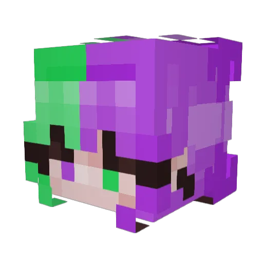 TealBoi87 Minecraft avatar head, 3D render