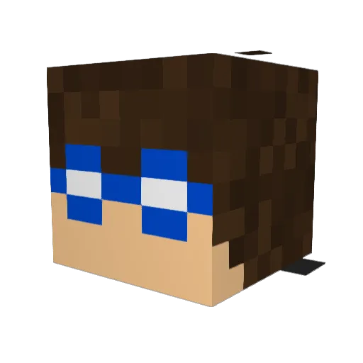 TealLantern Minecraft avatar head, 3D render