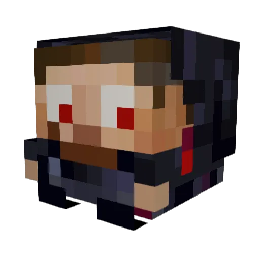 TealShark24 Minecraft avatar head, 3D render