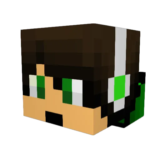 Teal_Aztec Minecraft avatar head, 3D render