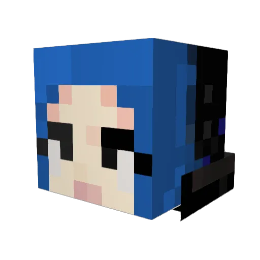 TealaRose Minecraft avatar head, 3D render