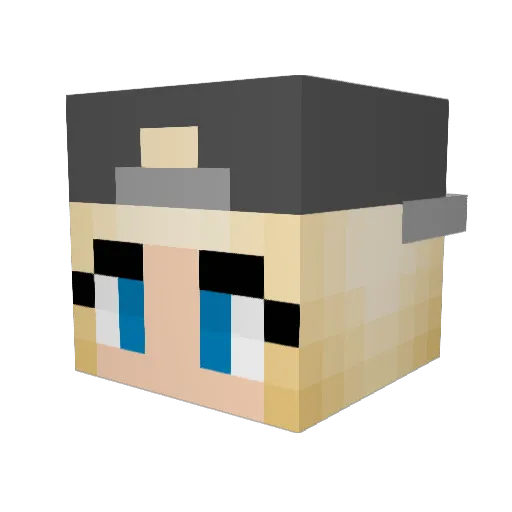 Tealtides Minecraft avatar head, 3D render