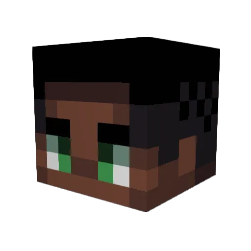 Tealvoid Minecraft avatar head, 3D render