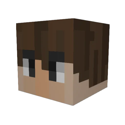 TeamAlbi Minecraft avatar head, 3D render