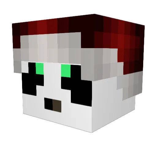TeamChat Minecraft avatar head, 3D render