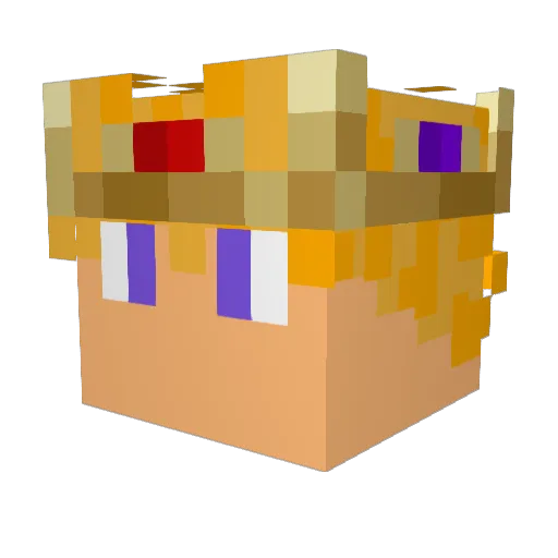 TeamCraft Minecraft avatar head, 3D render