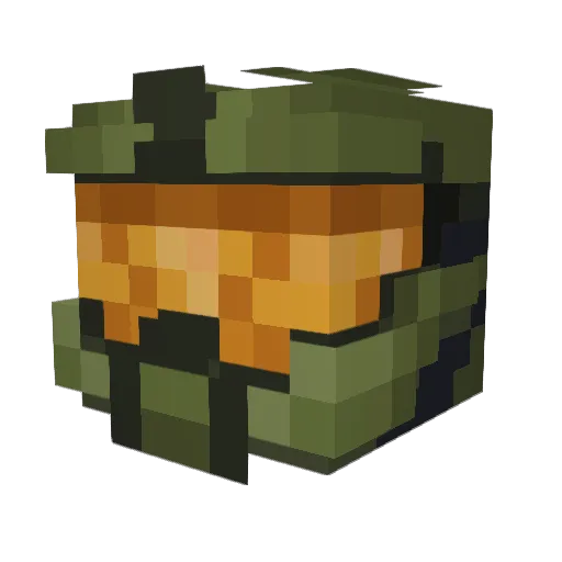TeamDelightfull Minecraft avatar head, 3D render