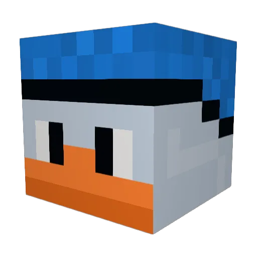 TeamHeipel Minecraft avatar head, 3D render