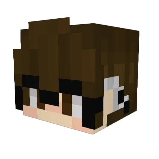 TeamKmann Minecraft avatar head, 3D render