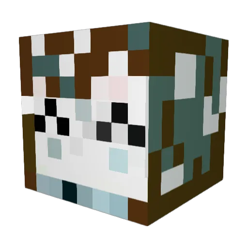 TeamMilch Minecraft avatar head, 3D render