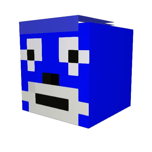 TeamPipes Minecraft avatar head, 3D render
