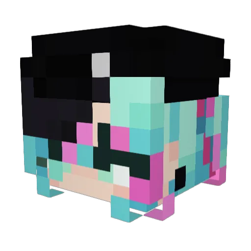 TeamRocketEvelyn Minecraft avatar head, 3D render