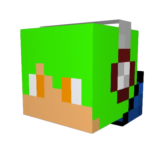 TeamTEM Minecraft avatar head, 3D render