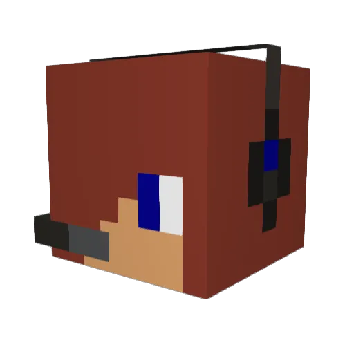 TeamTEOR Minecraft avatar head, 3D render