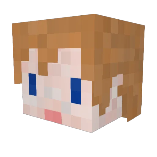 TeamVG Minecraft avatar head, 3D render