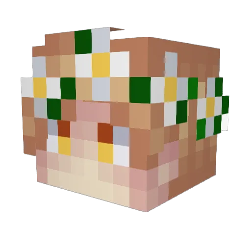 Team_0ne7 Minecraft avatar head, 3D render