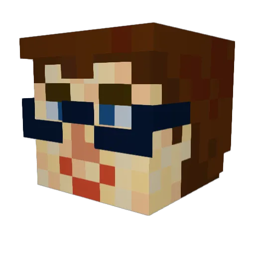 Team_Block Minecraft avatar head, 3D render