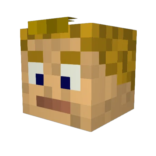 Team_MI Minecraft avatar head, 3D render