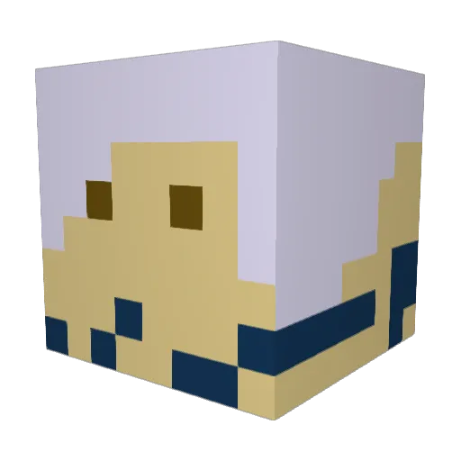 Teamblockling Minecraft avatar head, 3D render