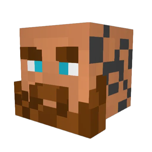 Teamcraft16 Minecraft avatar head, 3D render