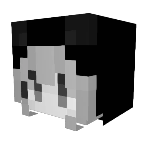 Teamouse0422 Minecraft avatar head, 3D render