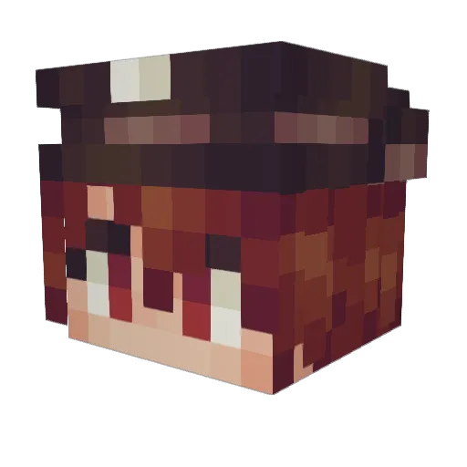 Teamstrre Minecraft avatar head, 3D render