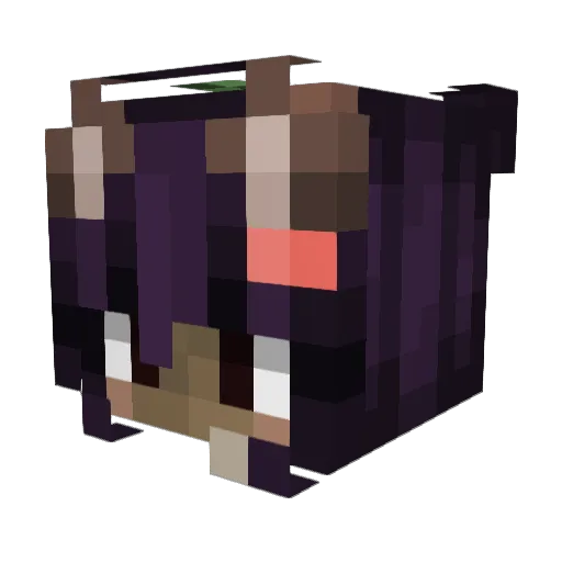 Teanuki Minecraft avatar head, 3D render