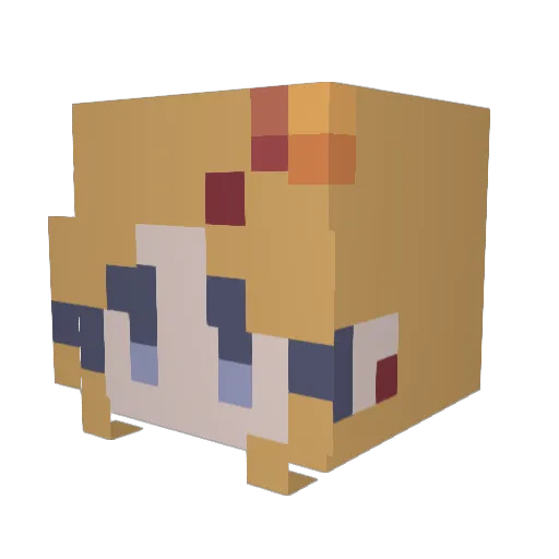 Teaolyene Minecraft avatar head, 3D render