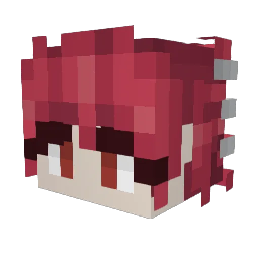 Teapoturite Minecraft avatar head, 3D render