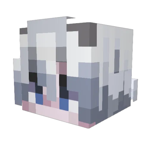 Tear_stain Minecraft avatar head, 3D render