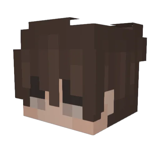 Tearface Minecraft avatar head, 3D render